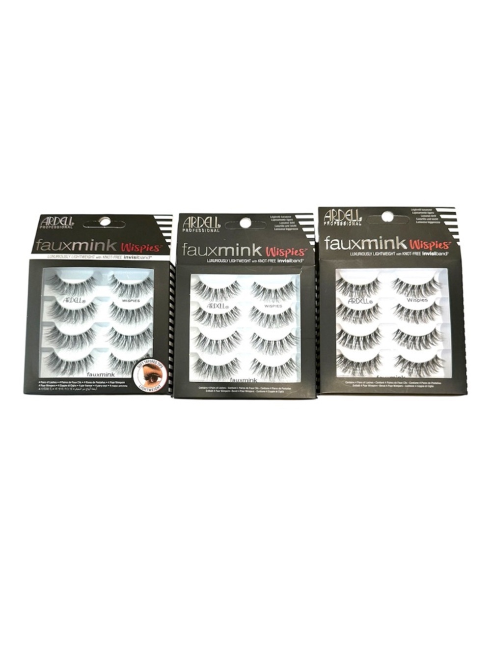 Ardell Faux Mink Wispies Multipack 4 Pair Lashes 67409 Bundle of 3 New Sealed